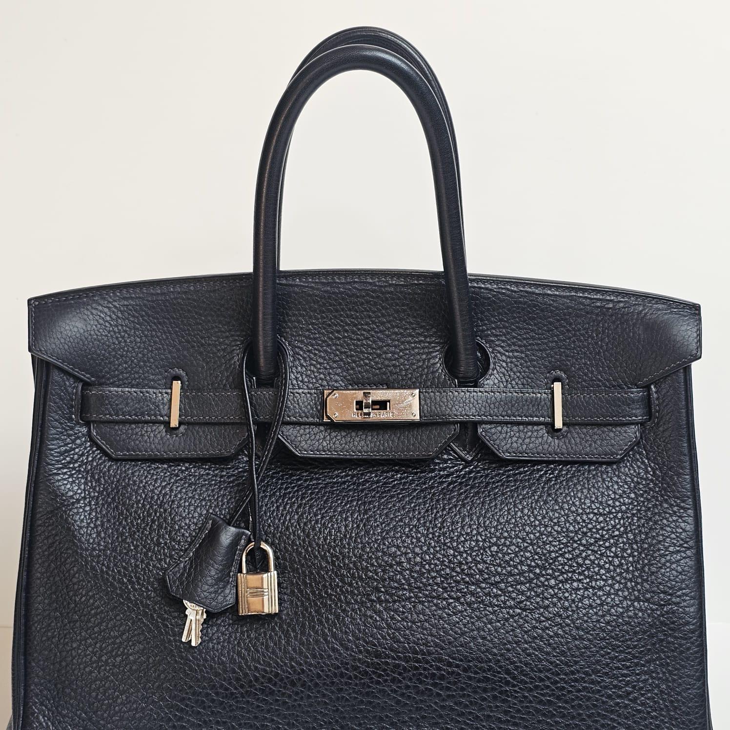 2003 Hermes Black Togo Birkin 35 Bag 1