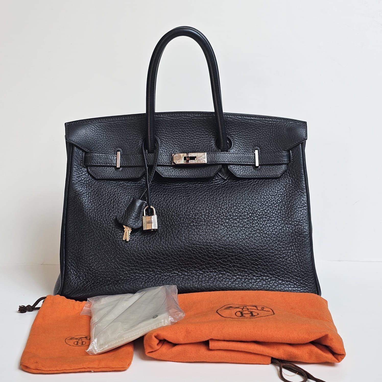 2003 Hermes Black Togo Birkin 35 Bag 2