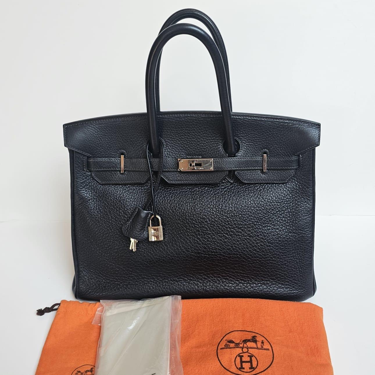 2003 Hermes Black Togo Birkin 35 Bag 3