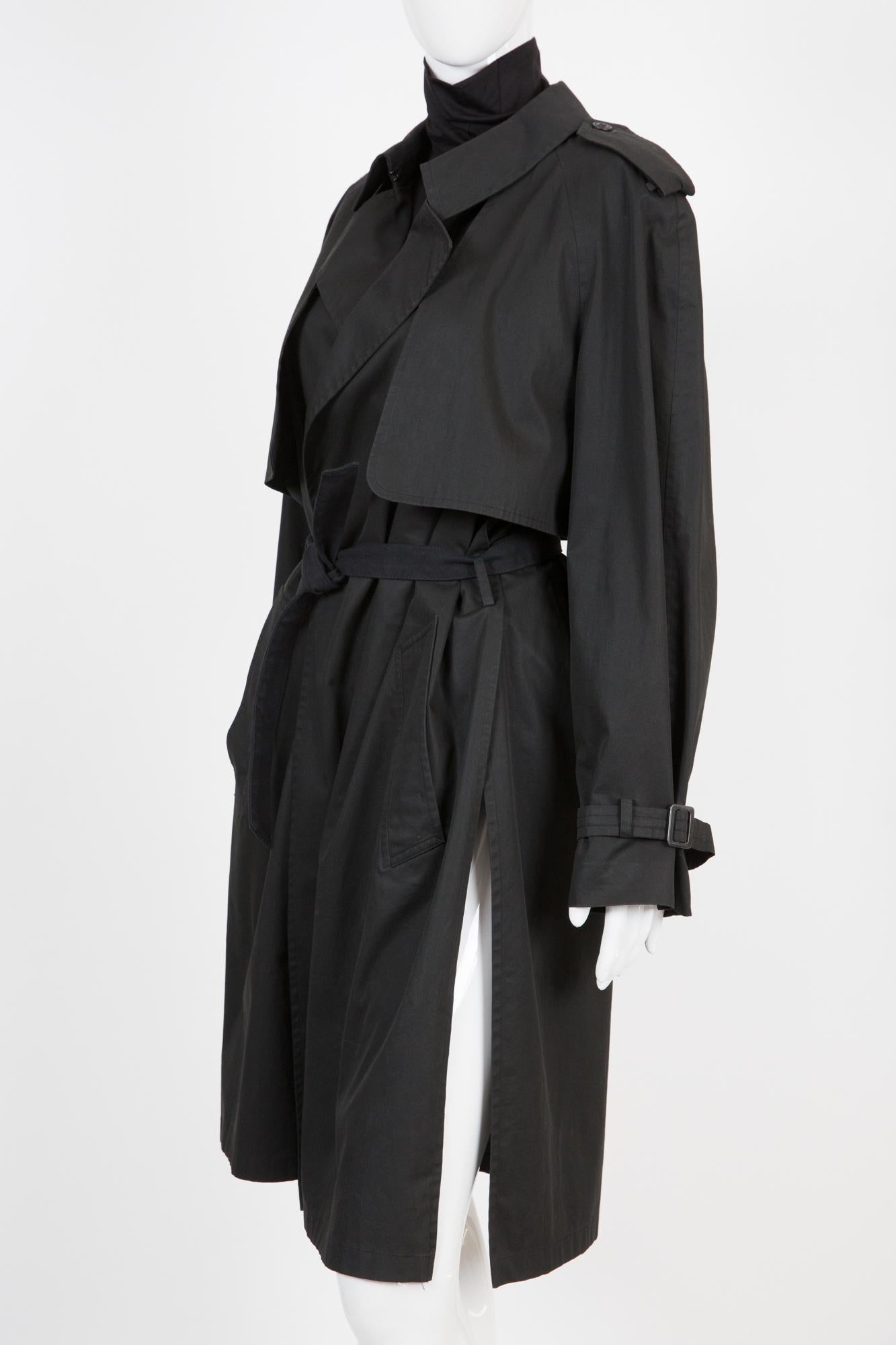 Trench-coat noir Hermès par Margiela, 2003 Bon état - En vente à Paris, FR