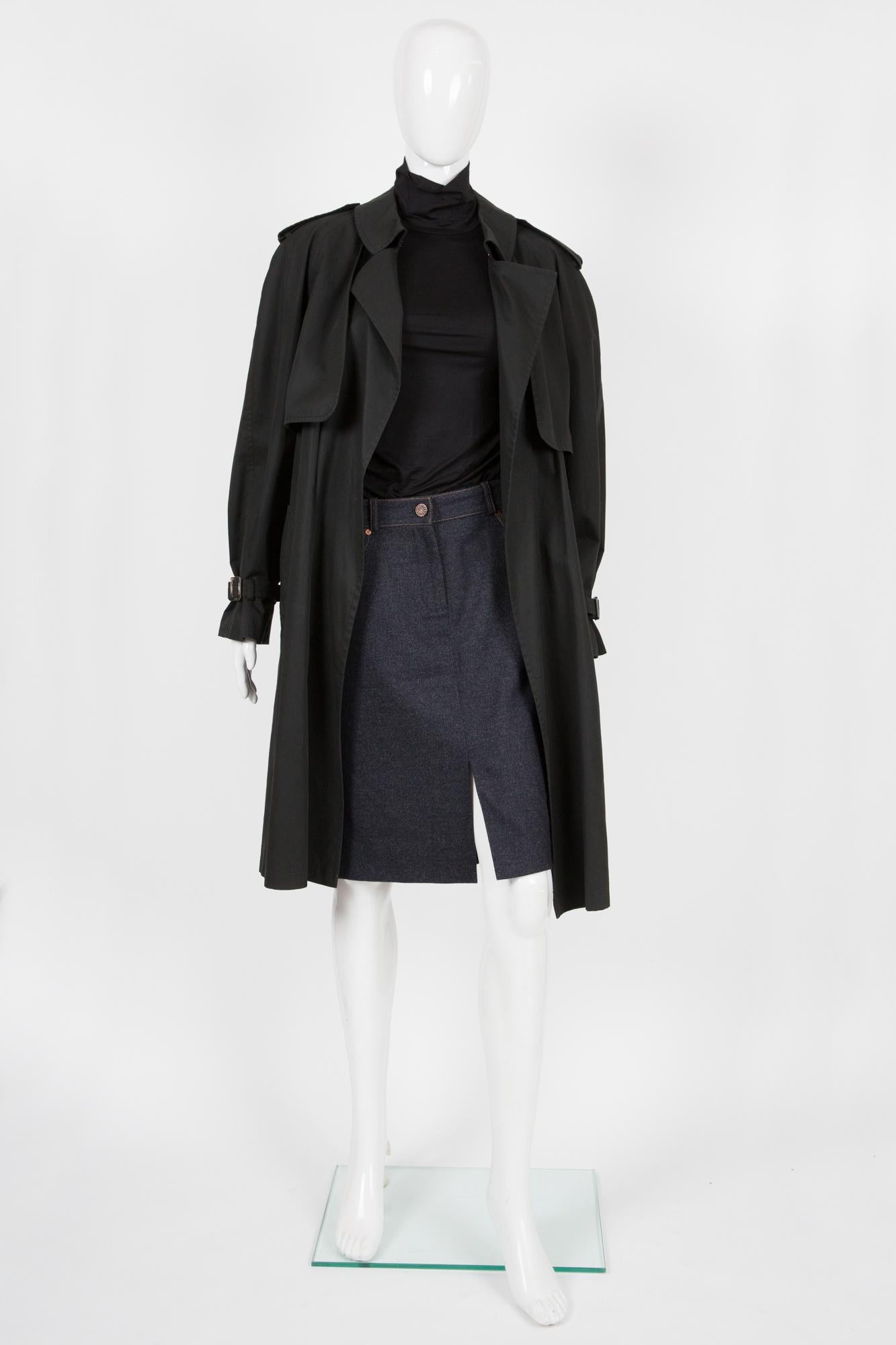 Trench-coat noir Hermès par Margiela, 2003 en vente 2
