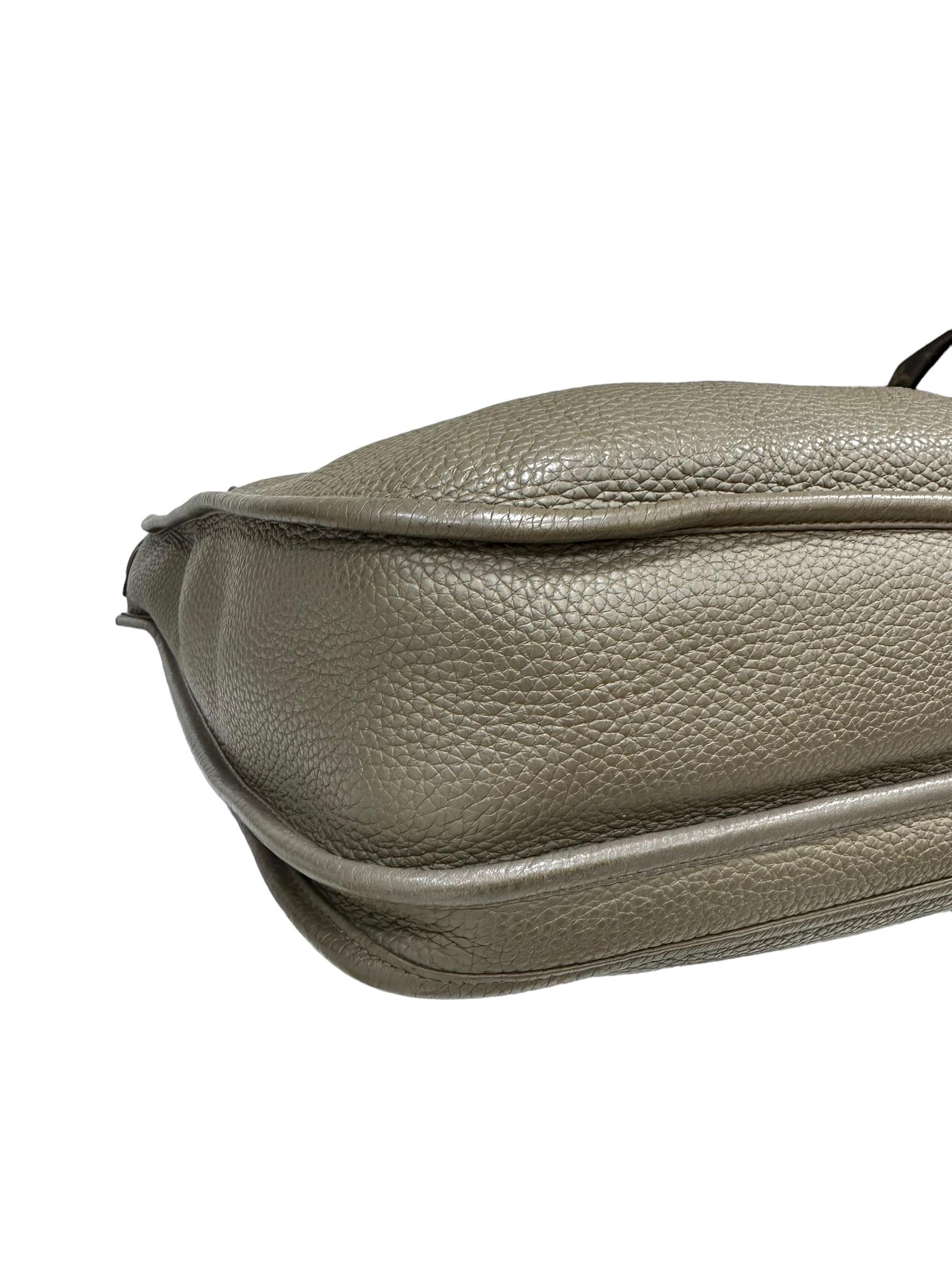 2003 Hermès Evelyne GM Ecorce Clemence Leather Shoulder Bag 9