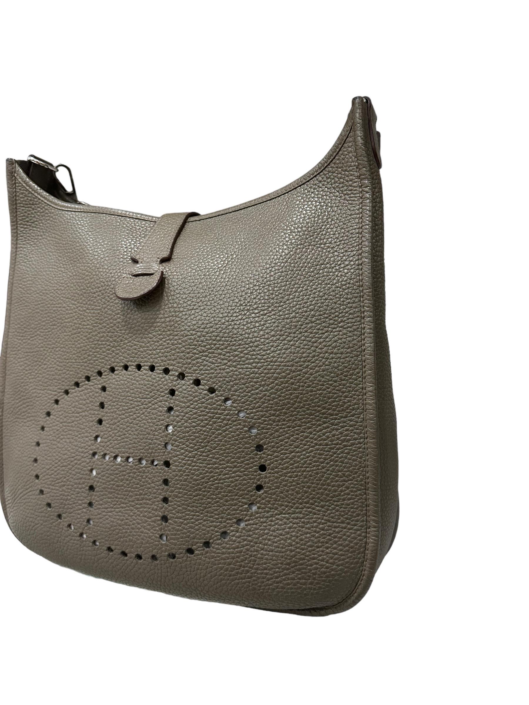 2003 Hermès Evelyne GM Ecorce Clemence Leather Shoulder Bag 1