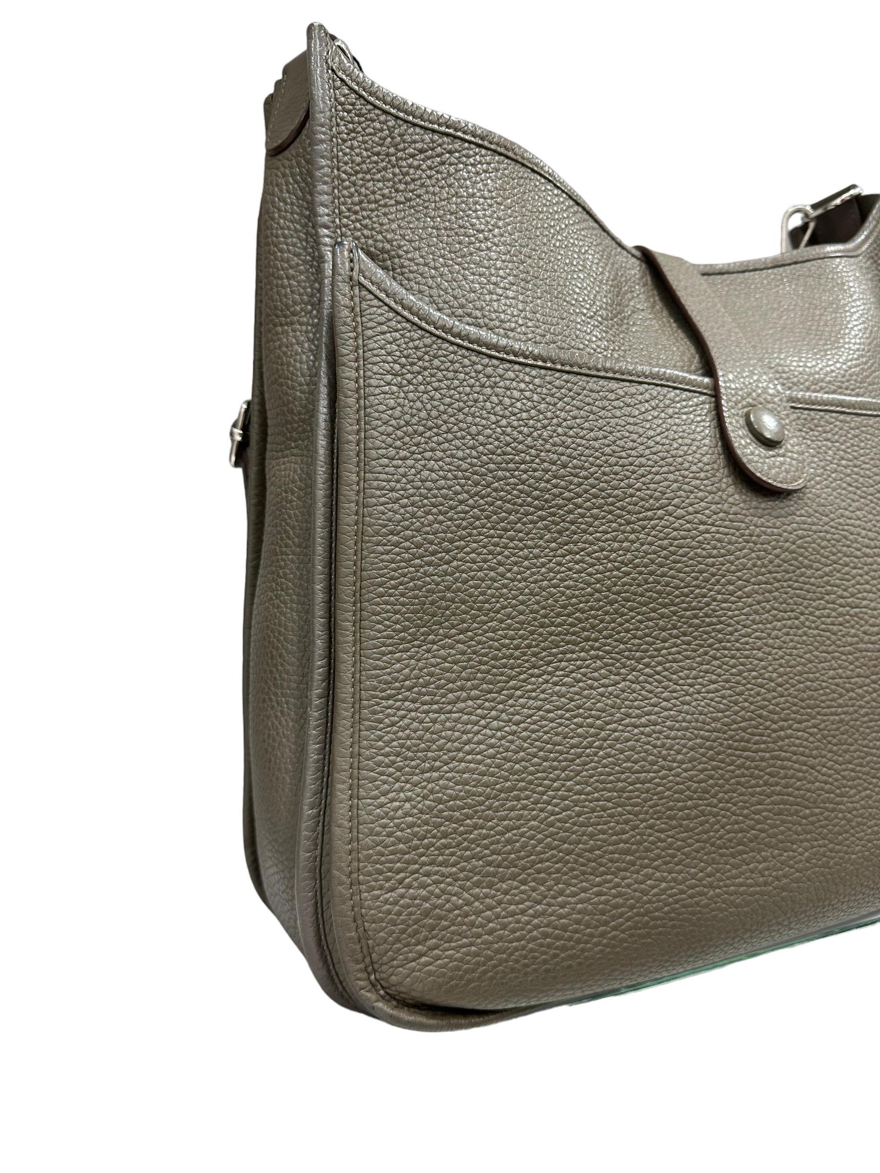 2003 Hermès Evelyne GM Ecorce Clemence Leather Shoulder Bag 2