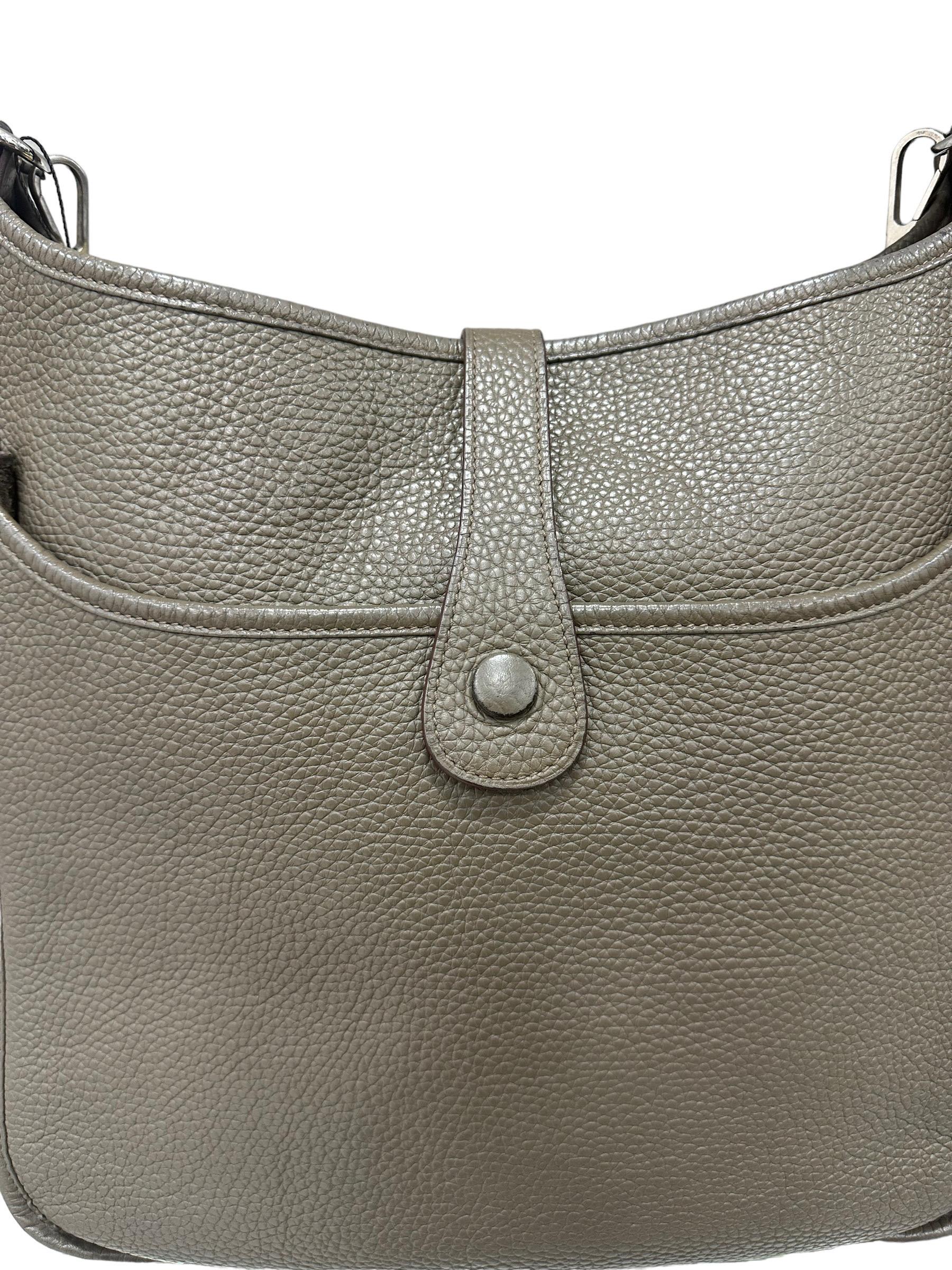 2003 Hermès Evelyne GM Ecorce Clemence Leather Shoulder Bag 3