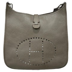 2003 Hermès Evelyne GM Ecorce Clemence Leather Shoulder Bag