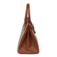 hermès 2003 Boîte Fauve Cuir de veau & Parchemin Verso Birkin 30cm