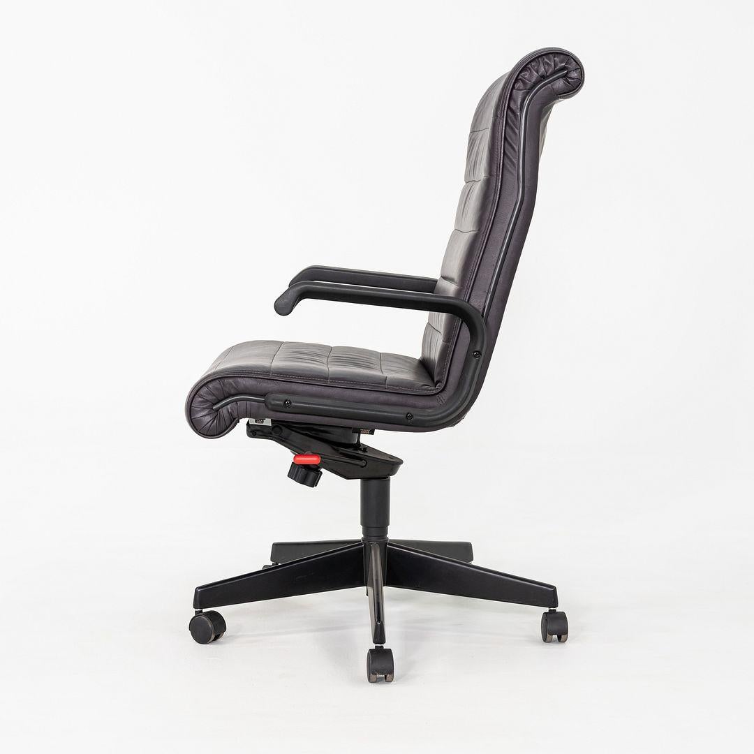 American 2003 Knoll Sapper High Back Swivel Office Chair by Richard Sapper in Leather For Sale