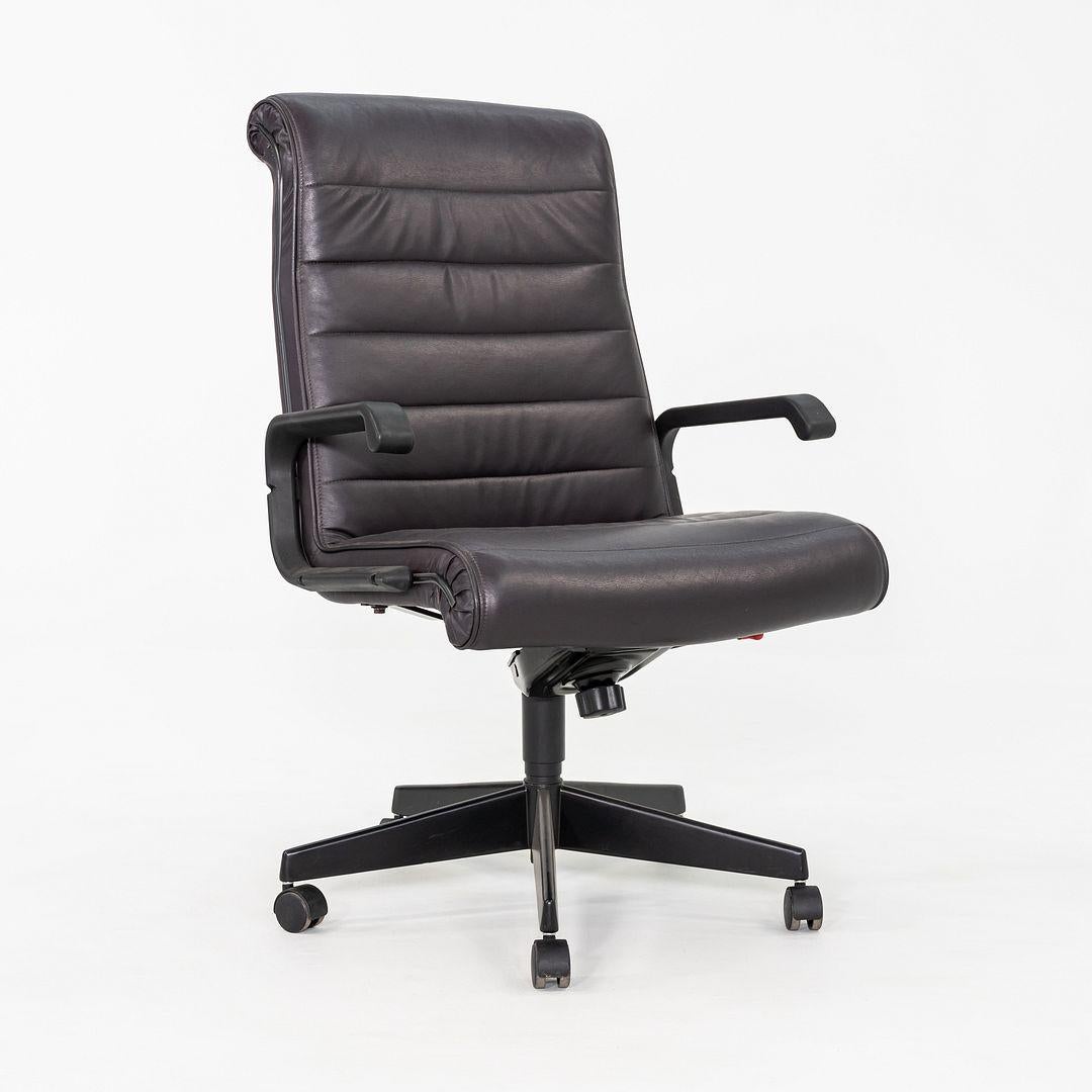 2003 Knoll Sapper High Back Swivel Office Chair by Richard Sapper in Leather For Sale 2