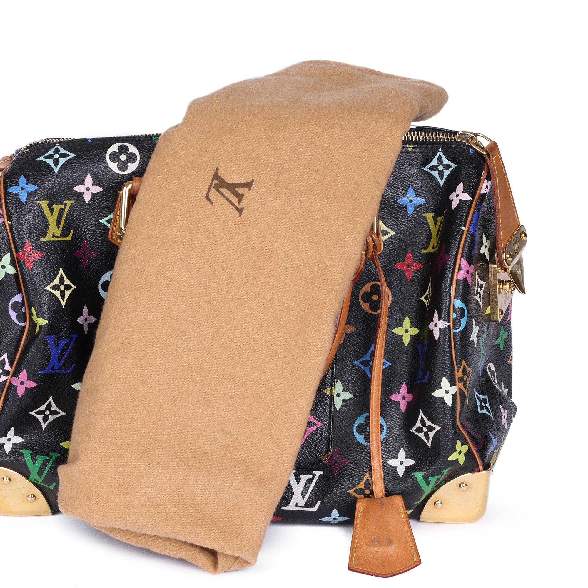 2003 Louis Vuitton Black Multicolour Monogram Coated Canvas & Vachetta Speedy 30 8