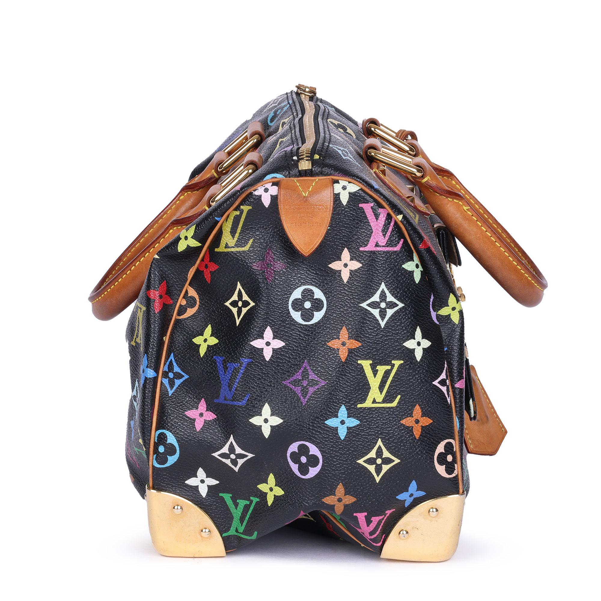 2003 Louis Vuitton Black Multicolour Monogram Coated Canvas & Vachetta Speedy 30 In Good Condition In Bishop's Stortford, Hertfordshire
