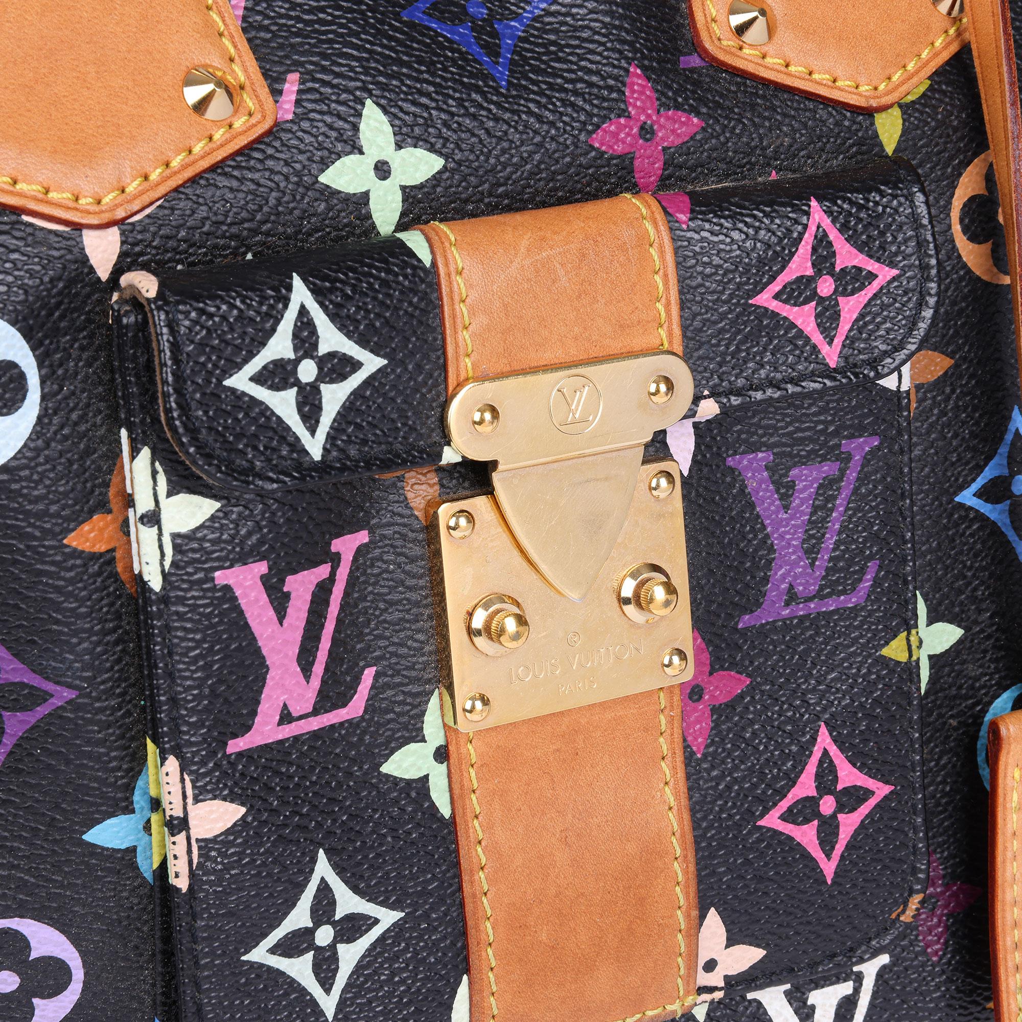2003 Louis Vuitton Black Multicolour Monogram Coated Canvas & Vachetta Speedy 30 3