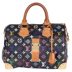 2003 Louis Vuitton Black Multicolour Monogram Coated Canvas & Vachetta Speedy 30