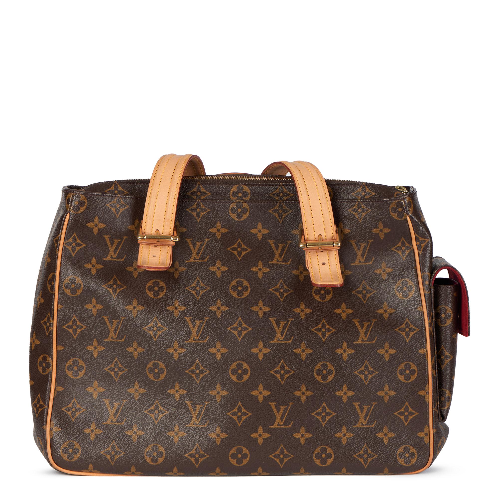 2003 Louis Vuitton Braunes Monogramm Beschichtetes Segeltuch & Vachetta Leder Multipli Cite Damen