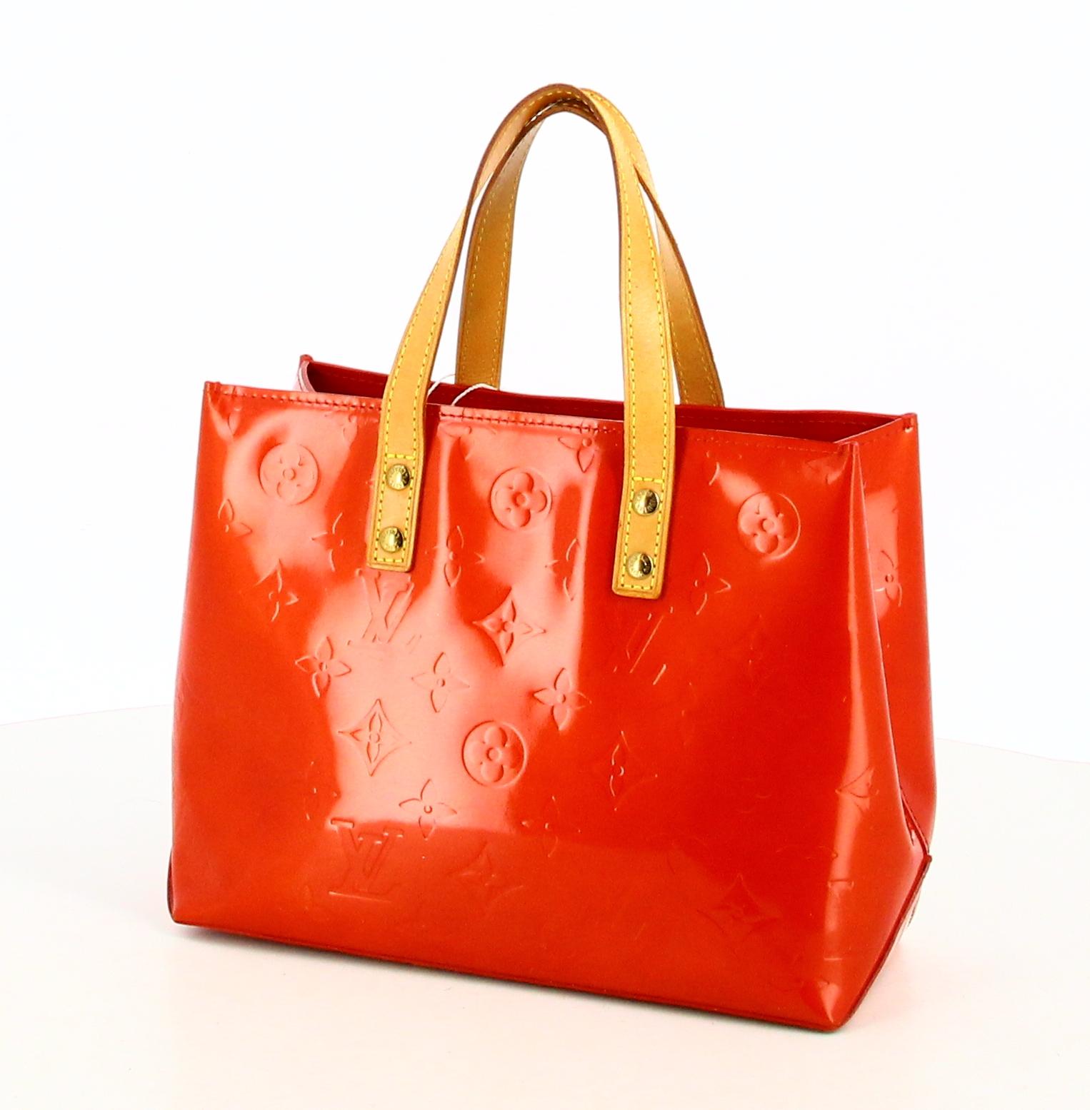 2003 Louis Vuitton Rote Vernis-Handtasche mit Monogramm im Zustand „Gut“ im Angebot in PARIS, FR