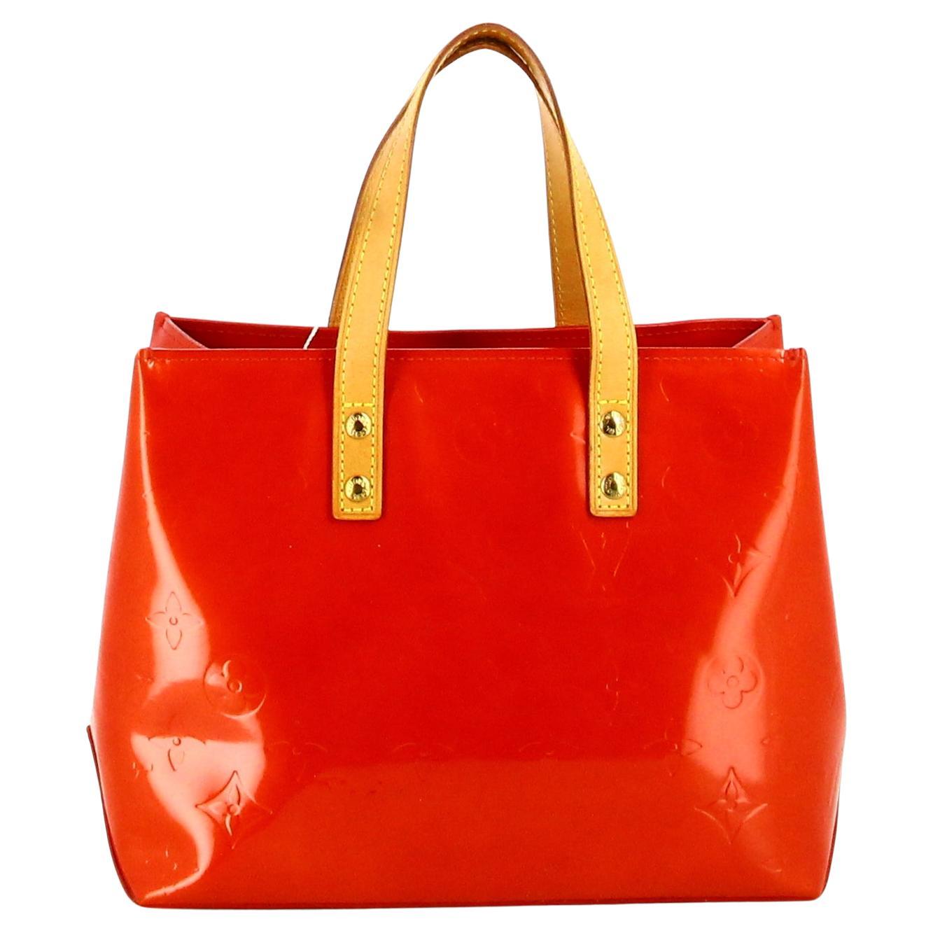 2003 Louis Vuitton Rote Vernis-Handtasche mit Monogramm im Angebot