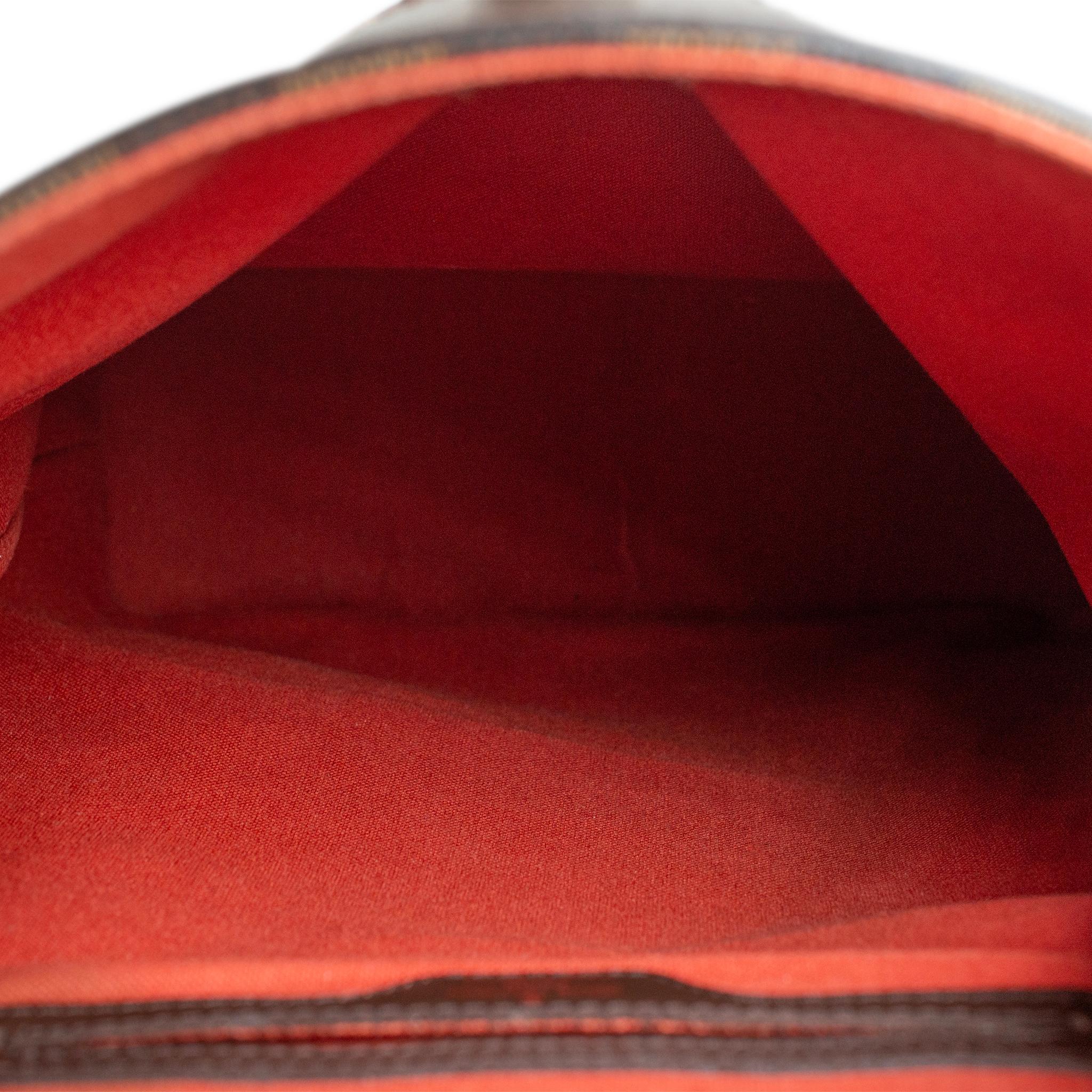 2003 Louis Vuitton N51132 Damier Ebene Soho Canvas Leather Backpack For Sale 8