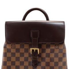 2003 Louis Vuitton N51132 Damier Ebene Soho Canvas Leather Backpack