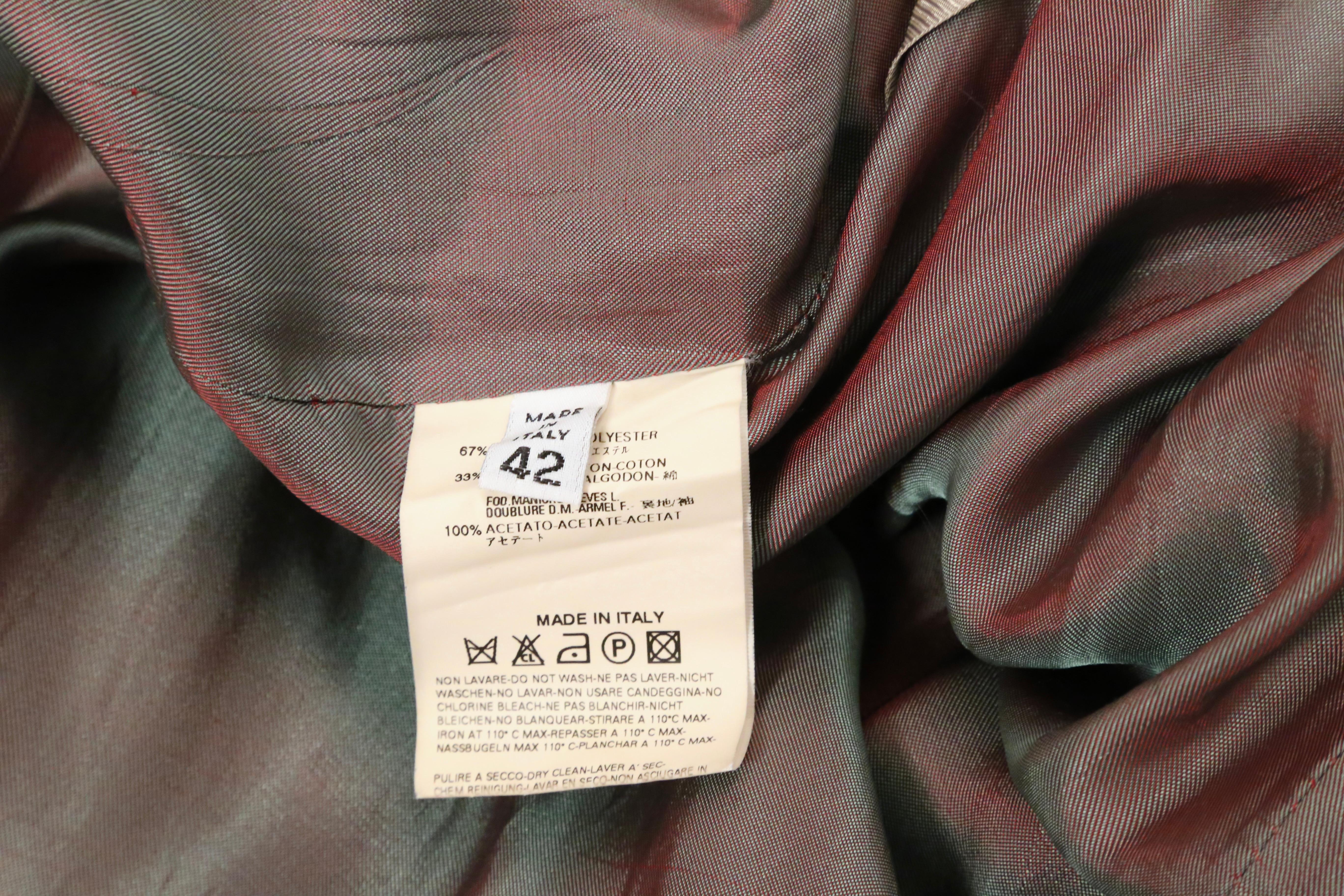 2003 MARGIELA RUNWAY Trench con fodera iridescente a vista e cintura tagliata in vendita 10