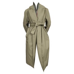 2003 MARGIELA RUNWAY trench coat with iridescent exposed lining and cut belt