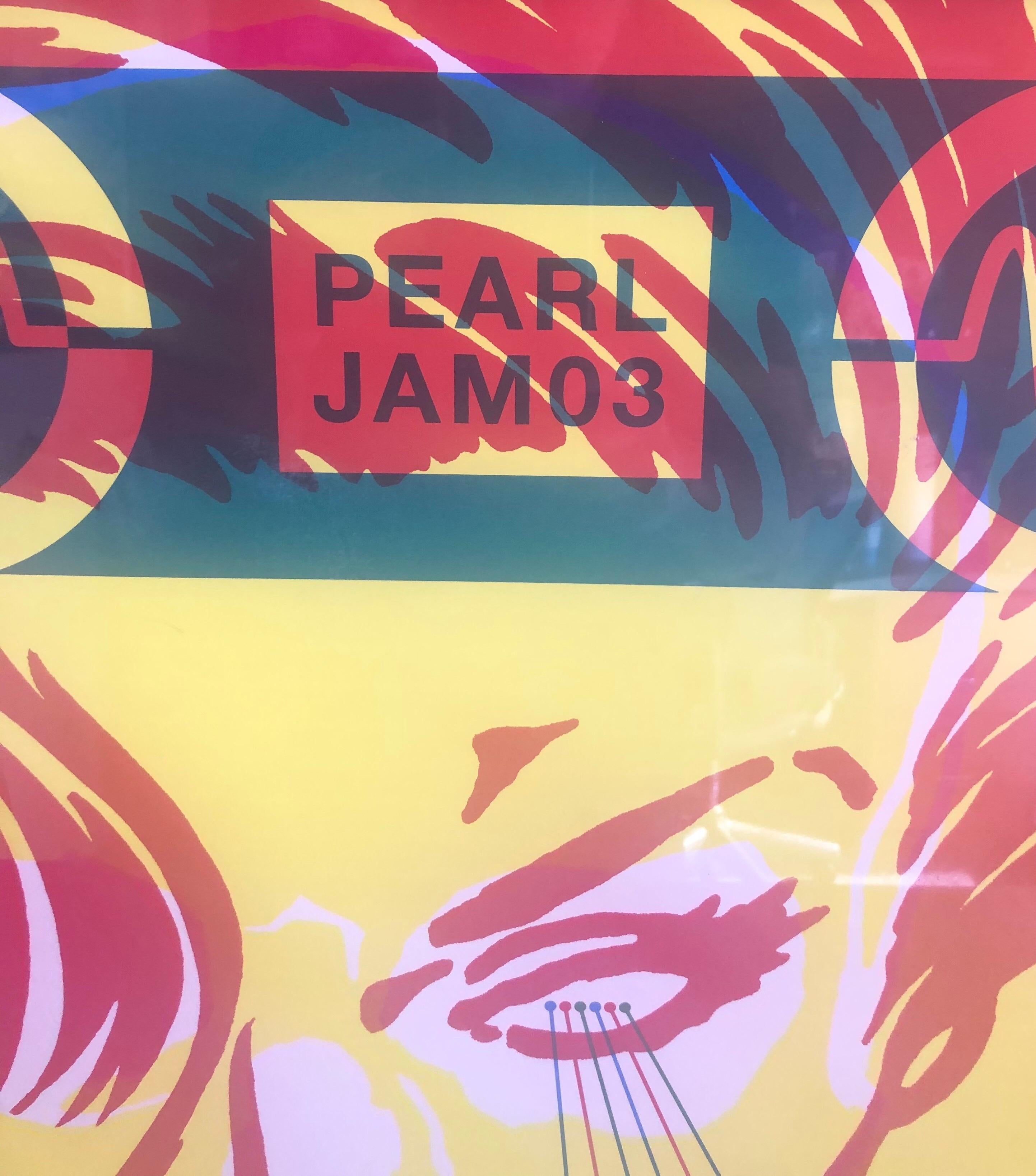 2003 Pearl Jam Concert Poster - Live Council Bluffs Signed by Artist In Good Condition In San Diego, CA