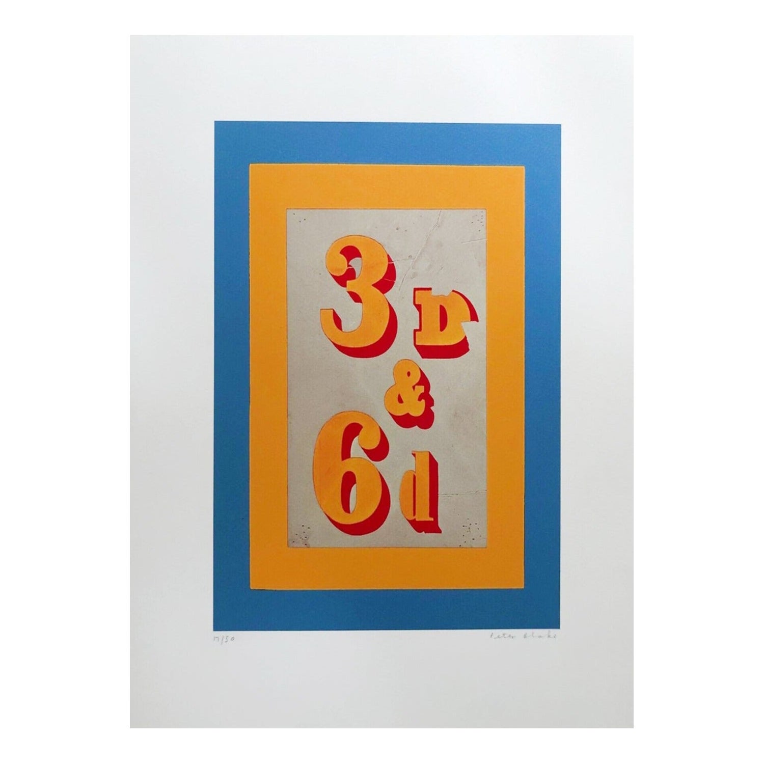 2003 Peter Blake - 3D & 6D - Motif 10 Original Signed Art Print