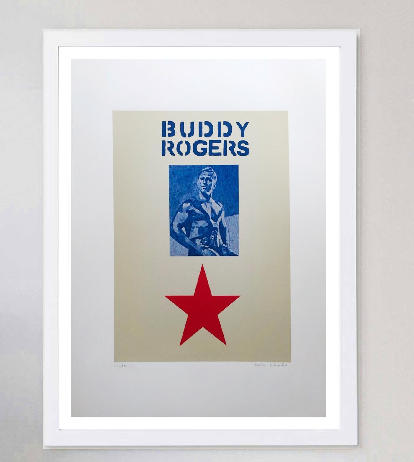 2003 Peter Blake - Buddy Rogers - Motiv 10 Original signierter Kunstdruck (Englisch) im Angebot