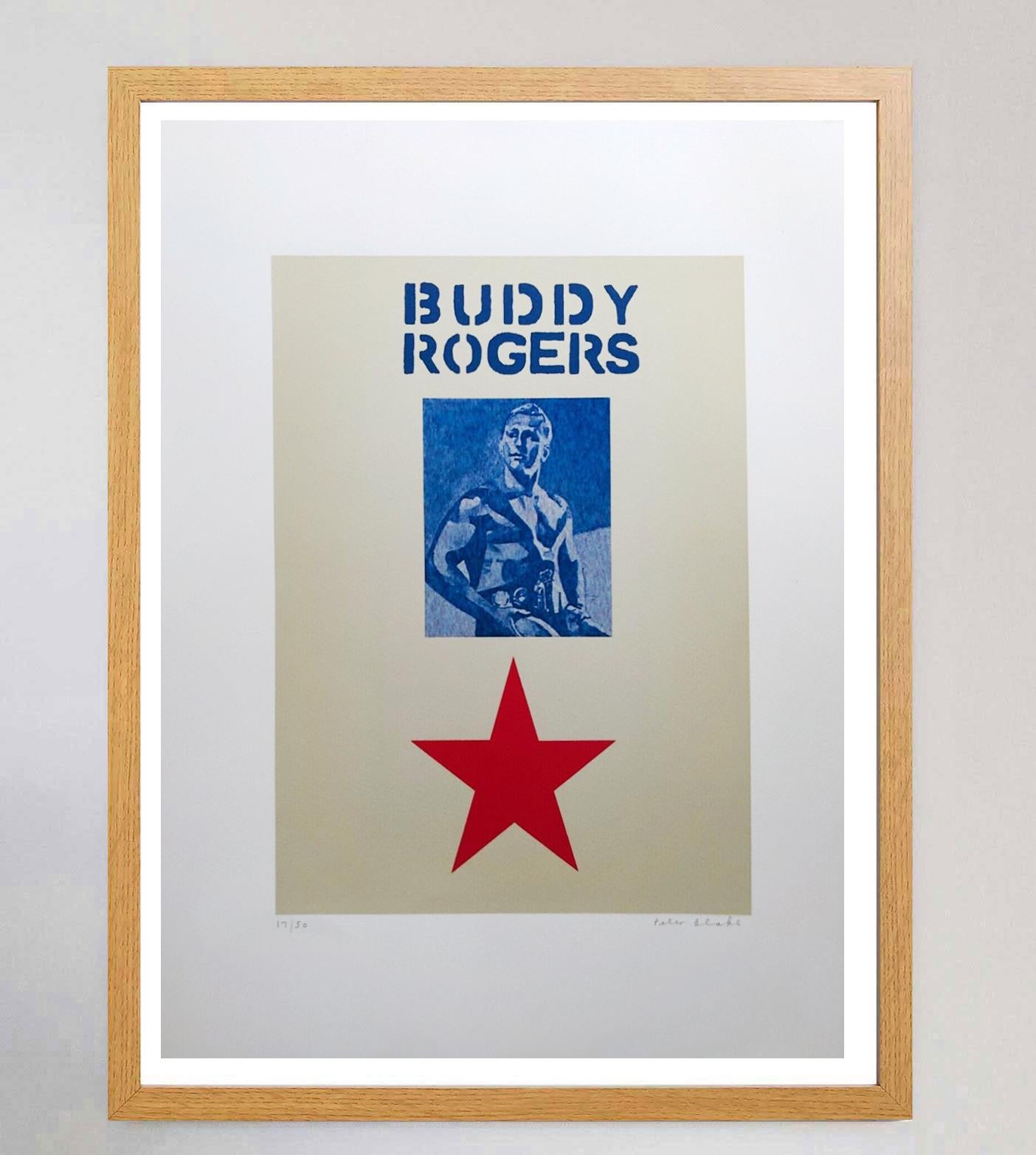 Contemporary 2003 Peter Blake - Buddy Rogers - Motif 10 Original Signed Art Print For Sale