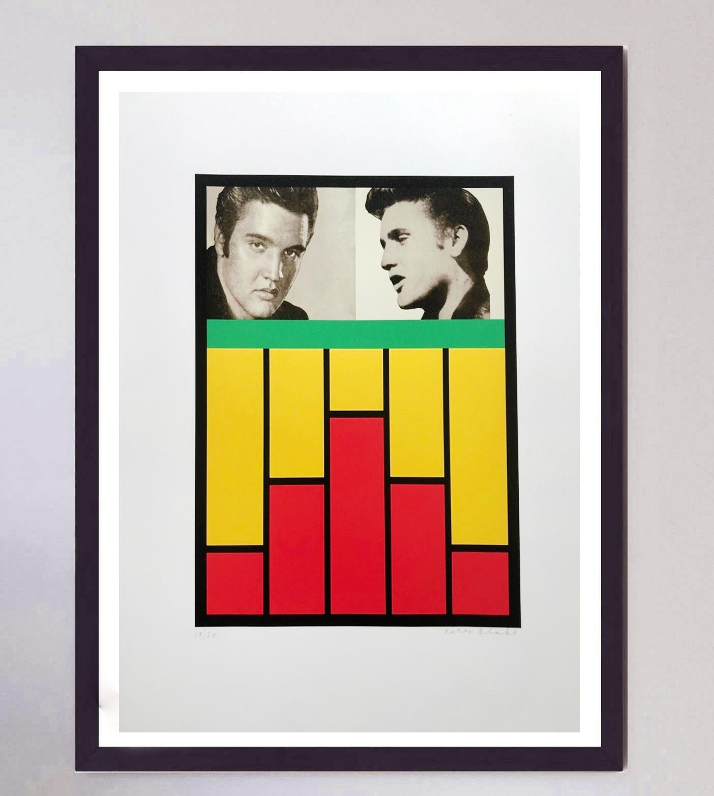 2003 Peter Blake - Elvis - Motif 10 Original Signed Art Print In Good Condition For Sale In Winchester, GB