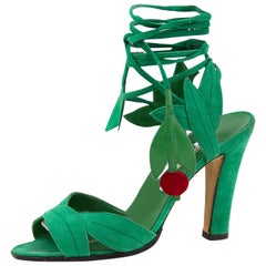 2003 Remake of the 1971 'Ivy Shoe' By Manolo Blahnik for Ossie Clark in Green