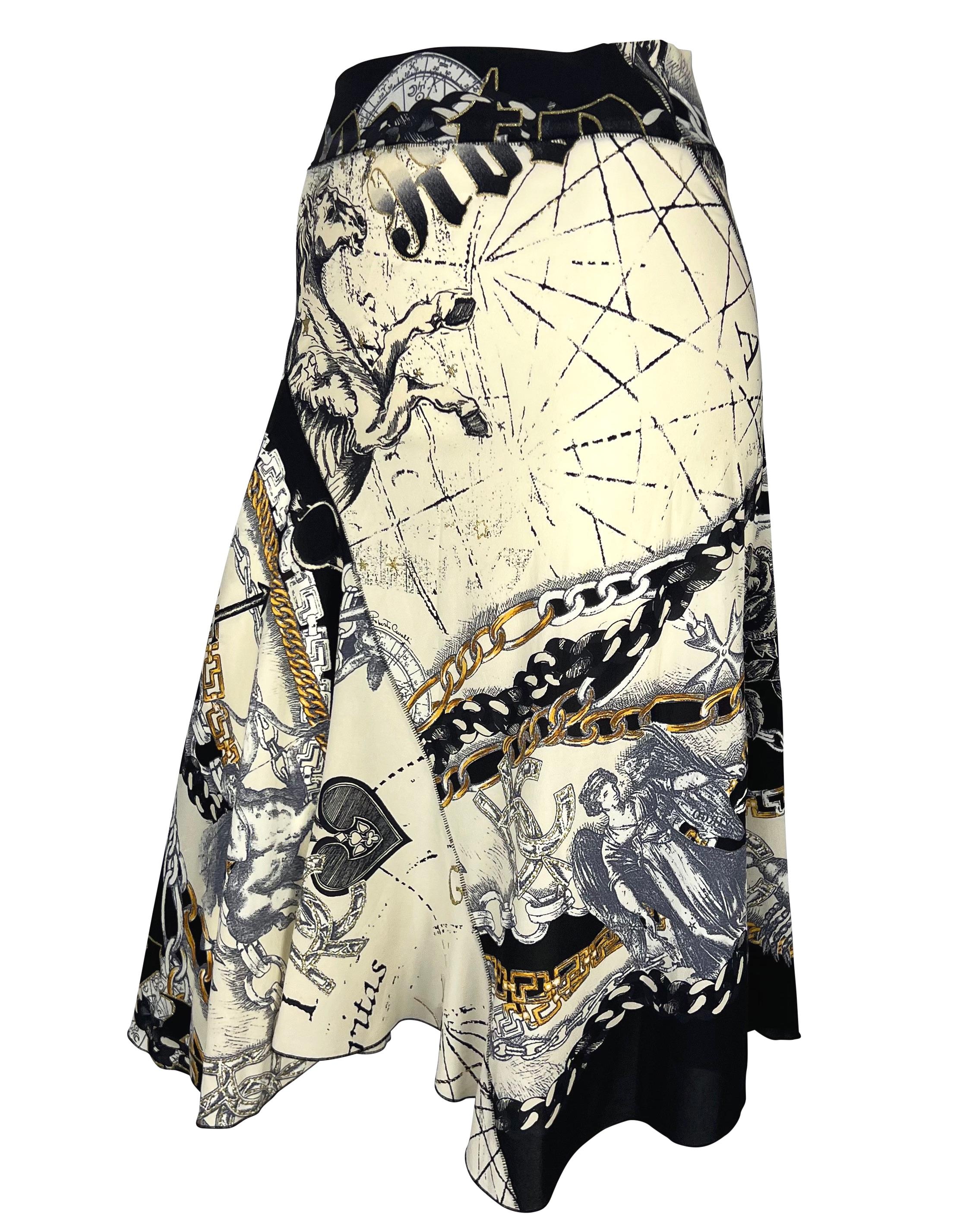 TheRealList presents: an incredible horoscope print Roberto Cavalli handkerchief flare skirt. From 2003, this sought-after print features constellations and depicts some of the horoscope signs. 

Follow us on Instagram! @_the_reallist_

Approximate