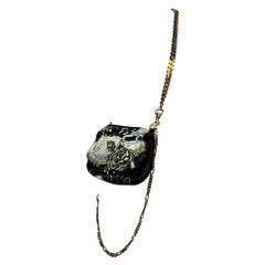 2003 Roberto Cavalli Black Gold Chain Constellation Zodiac Astrology Bag