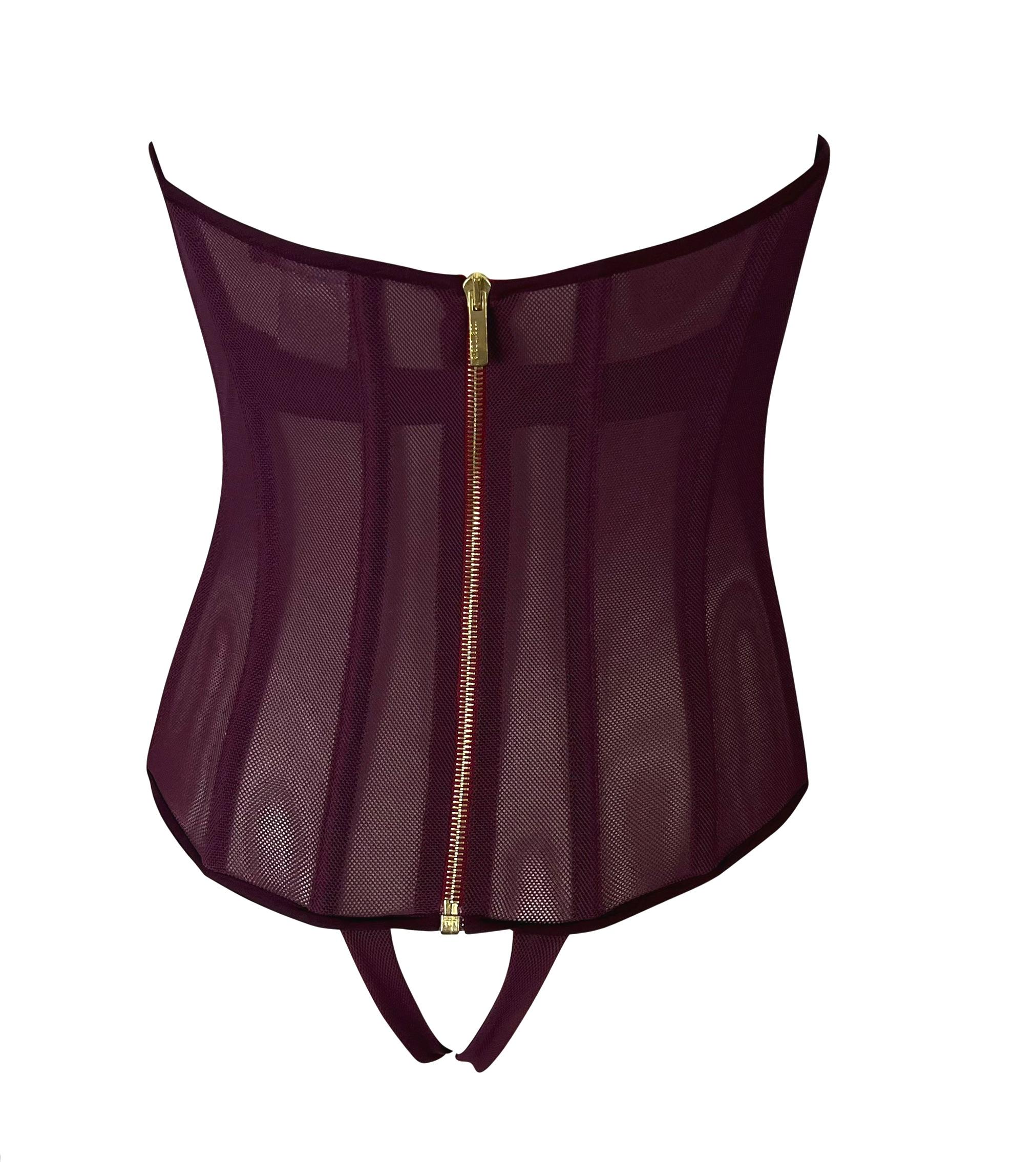 burgundy corset bodysuit