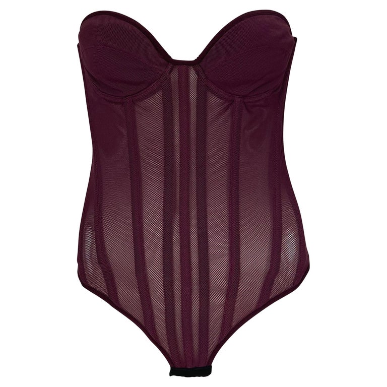 Roberto Cavalli Multicolor CherryPrint Lace Bodysuit Underwear