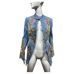 2003 Roberto Cavalli Embroidered Denim Jacket