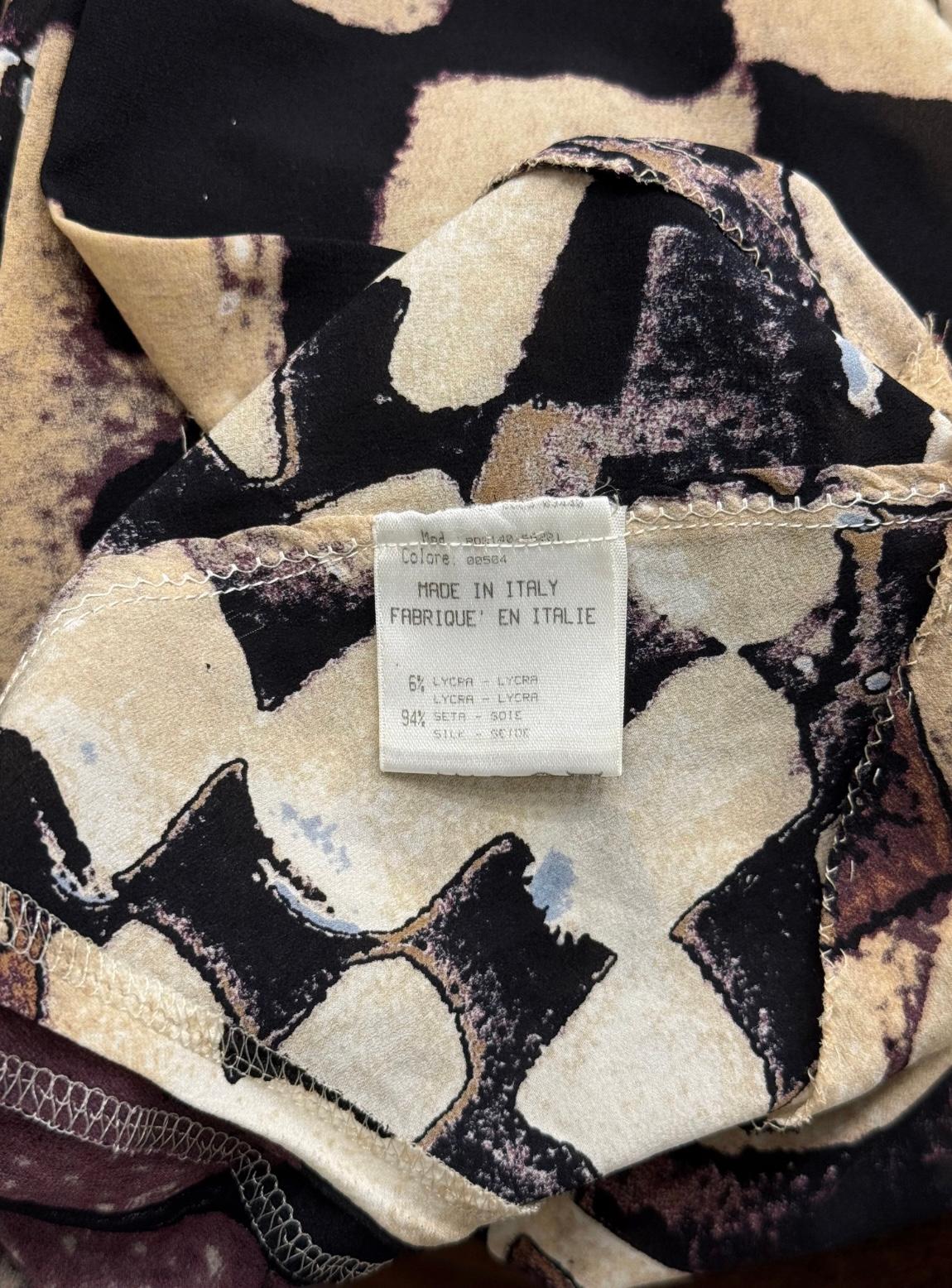 2003 Roberto Cavalli geometric psychedelic dress in vendita 5