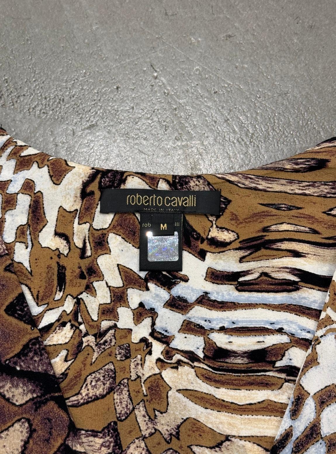 2003 Roberto Cavalli geometric psychedelic dress in vendita 2