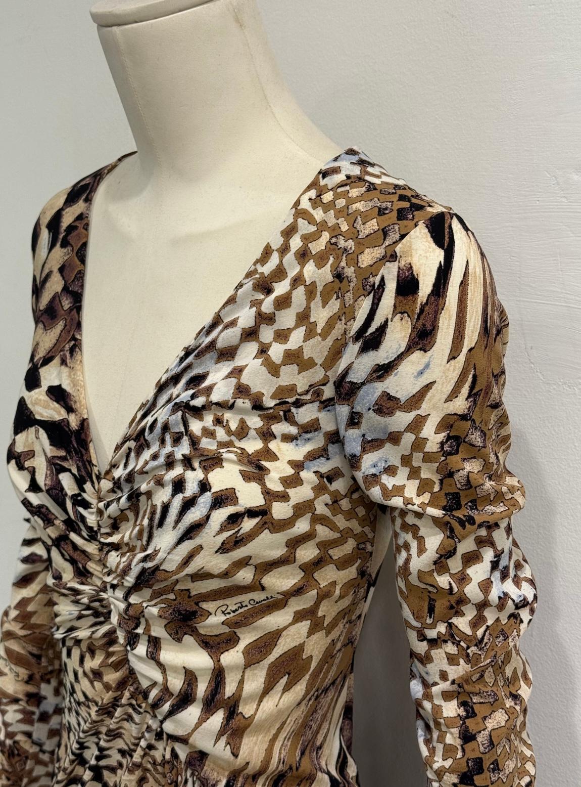 2003 Roberto Cavalli geometric psychedelic dress in vendita 3