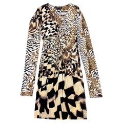 2003 Roberto Cavalli geometric psychedelic dress