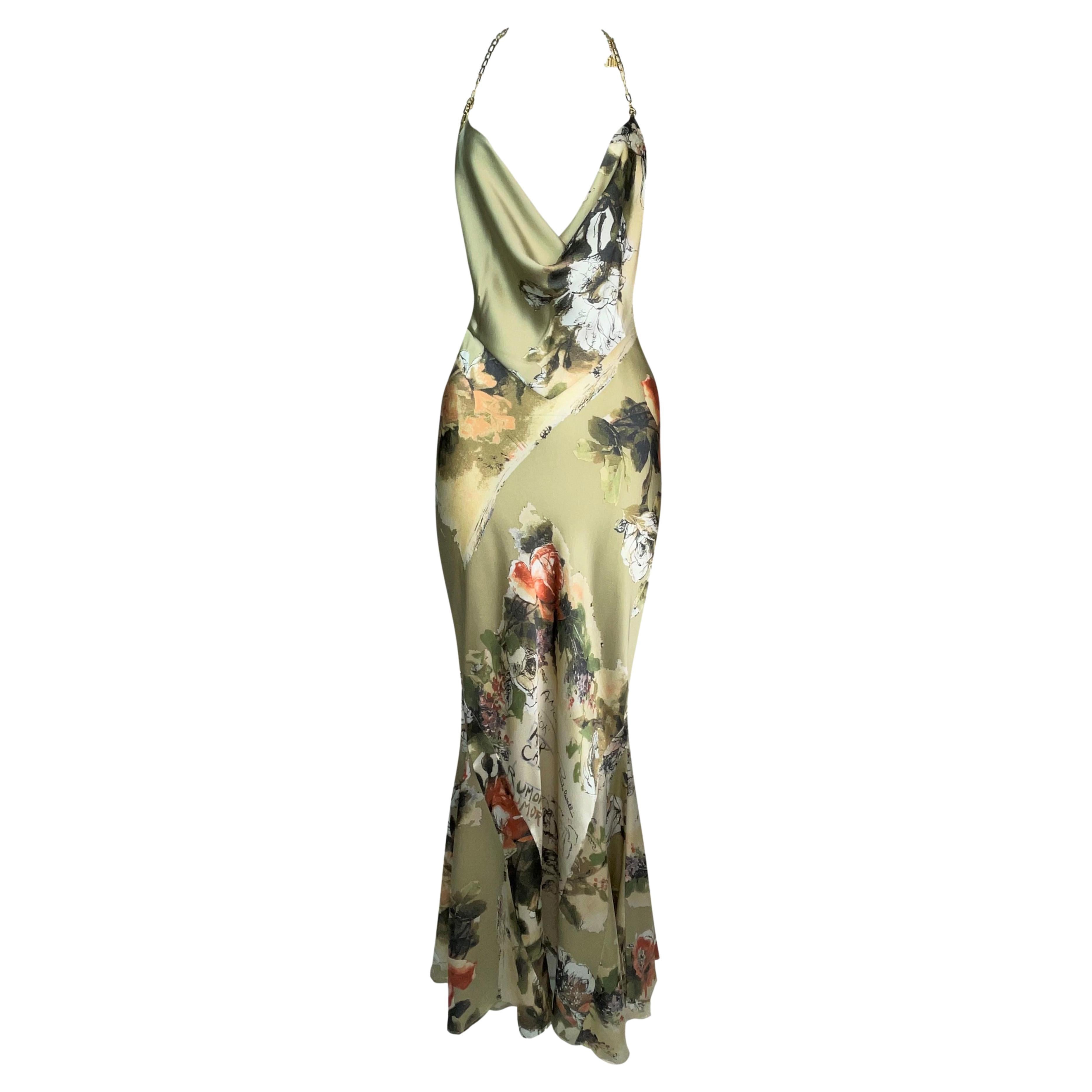 Roberto Cavalli Earthtone Snake Print Jersey Long Sleeve Dress For Sale ...