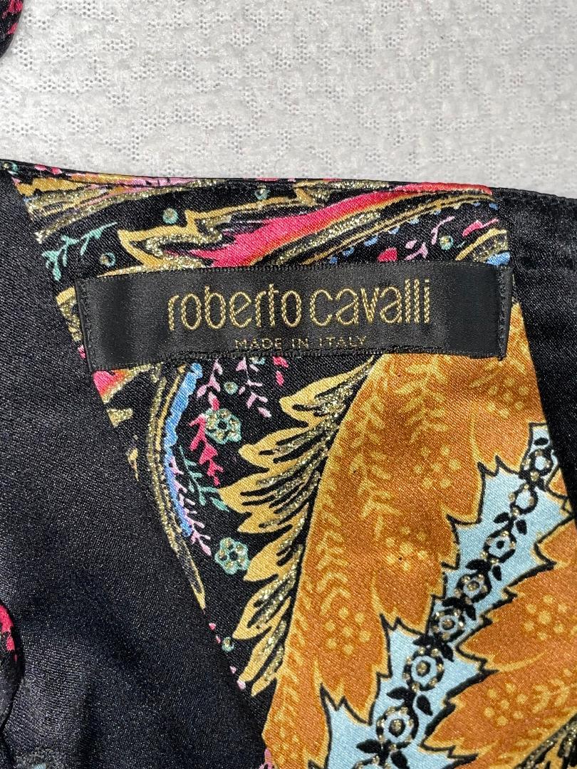 2003 Roberto Cavalli Gypsy Satin Bustier & Sheer Black Embellished Maxi Skirt Se 1