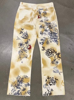 2003 Roberto Cavalli iconic tattoo jeans