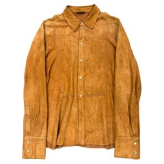 2003 Roberto Cavalli western suede leather shirt