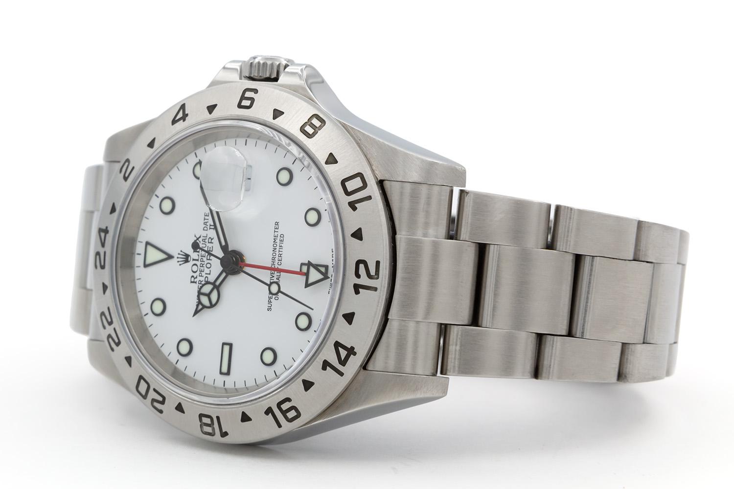 Contemporary 2003 Rolex Explorer II Polar White 16570 Stainless Steel 40mm