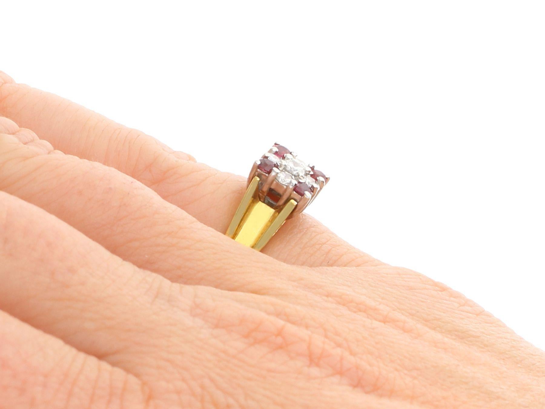 2003, Ruby and Diamond Yellow Gold Cocktail Ring For Sale 1