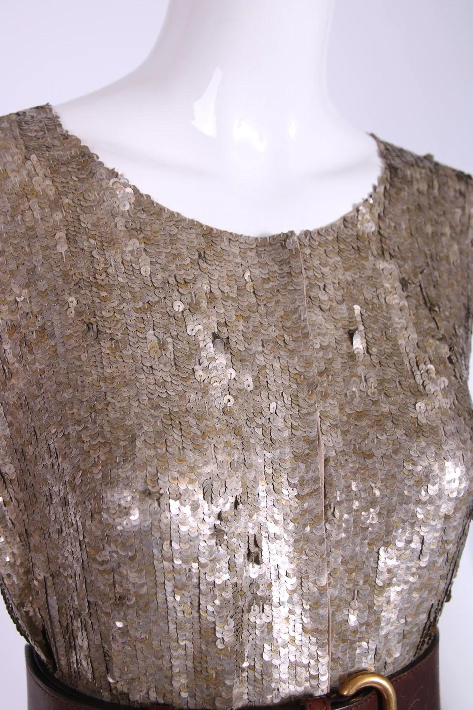 2003 S/S Alexander McQueen Sleeveless Sequin Dress In Excellent Condition For Sale In Studio City, CA