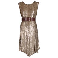 2003 F/S Alexander McQueen Ärmelloses Paillettenkleid