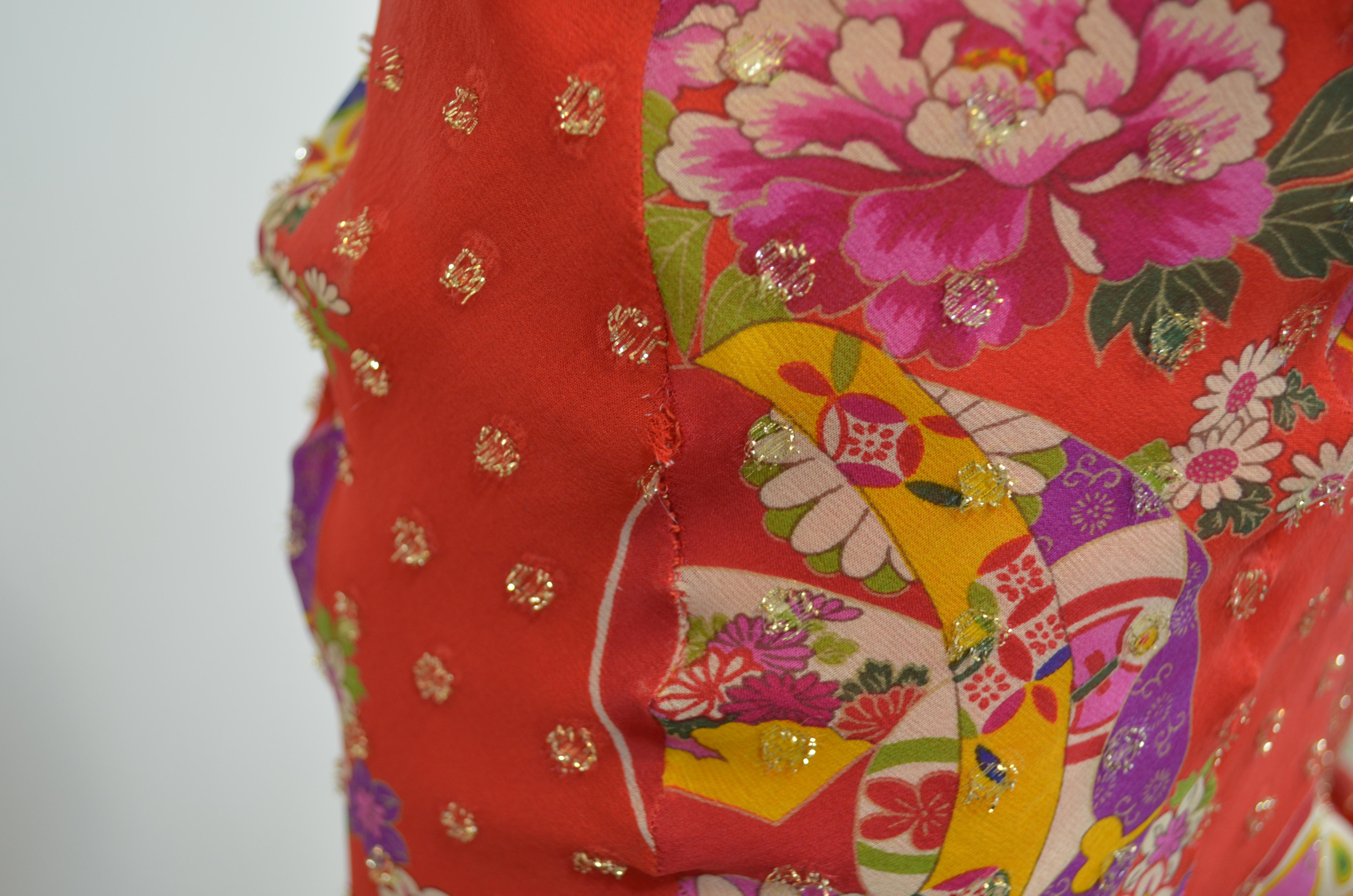 2003 Spring Collection Christian Dior Chinese Print Chiffon Skirt 3