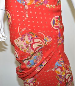 2003 Spring Collection Christian Dior Chinese Print Chiffon Skirt