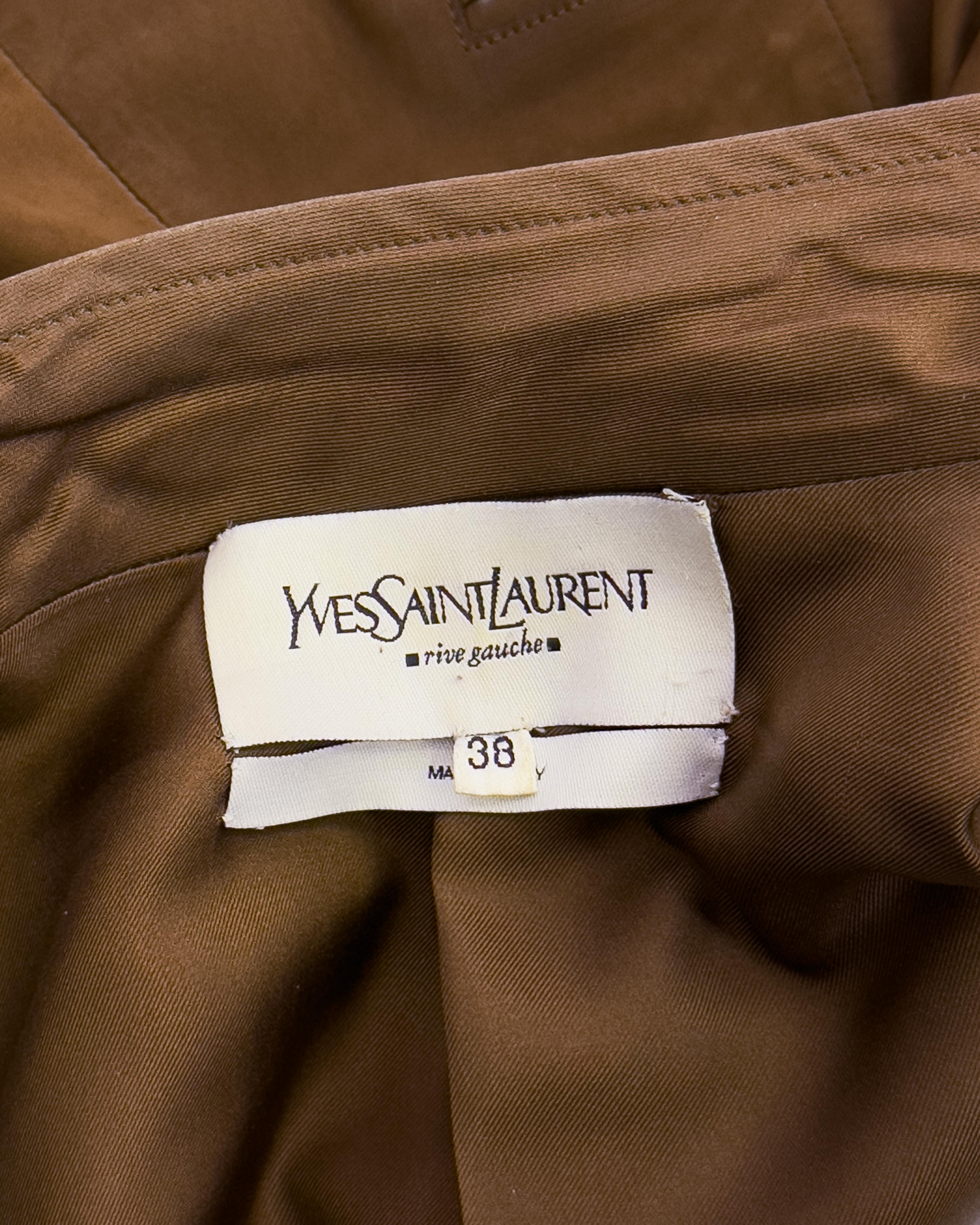 2003 Spring/Summer Yves Saint Laurent Brown Suede Bomber Jacket in vendita 3
